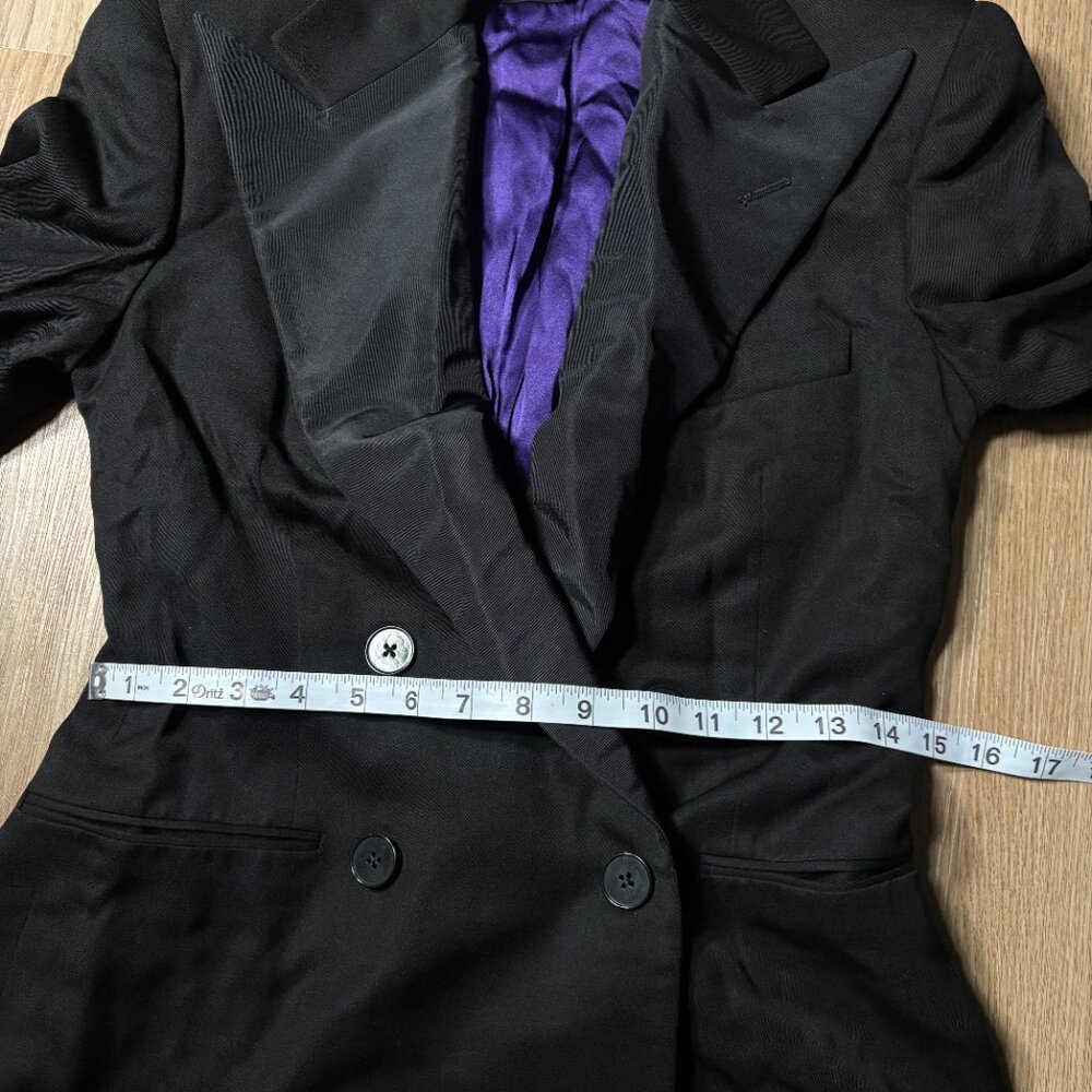 Ralph Lauren Collection double breasted blazer tuxedo jacket size 4 S wool Union - Picture 9 of 11